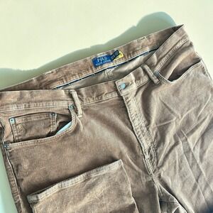 Mens Polo Ralph Lauren Classic Fit Corduroy Pants 44x38 Tall Brown Straight Leg